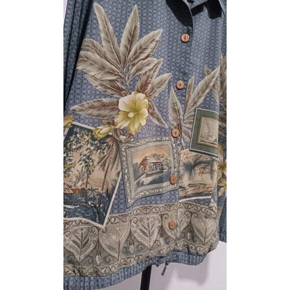 Medium Women's Teddi Shirt With Tropical Safari Hawaiian Beach Zebra Theme - Picture 6 of 8